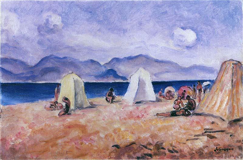 Henri Lebasque Prints On the Beach Sweden oil painting art